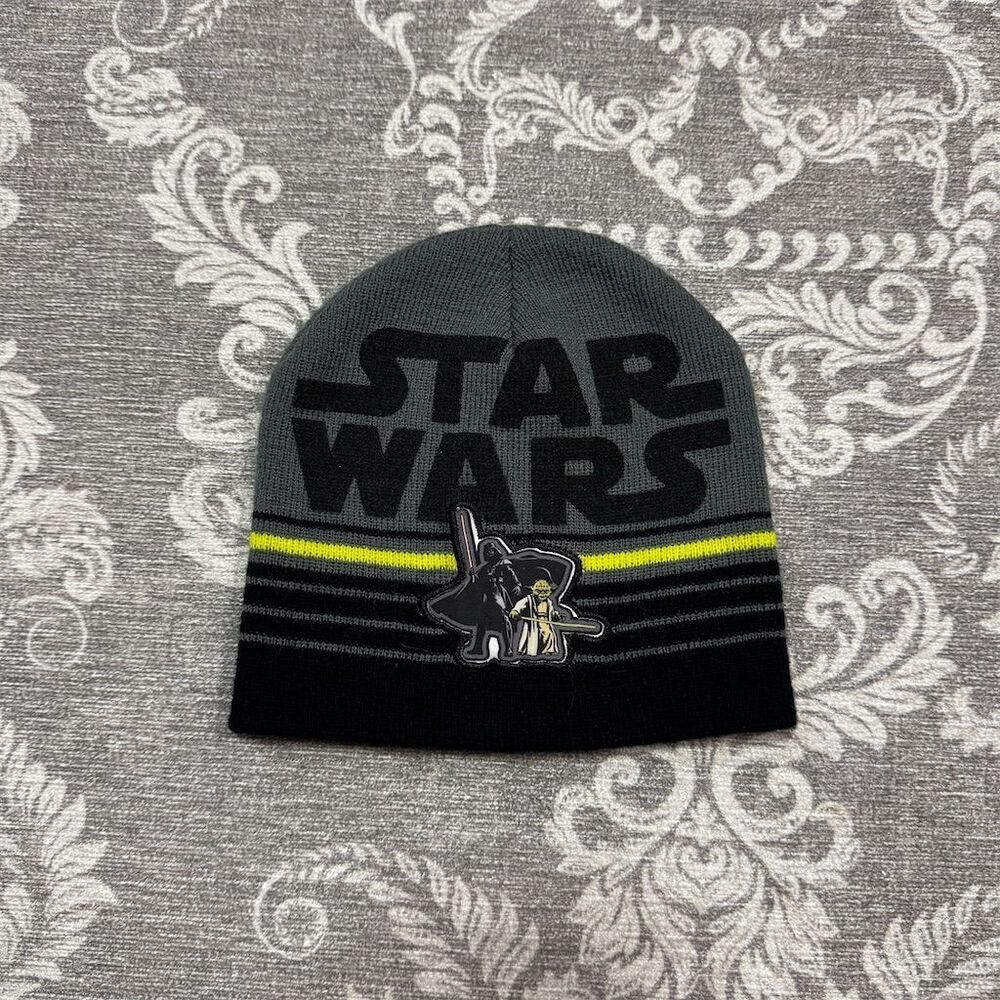 Star Wars Beanie Hat Darth Vader & Yoda Design Unisex Winter Cap